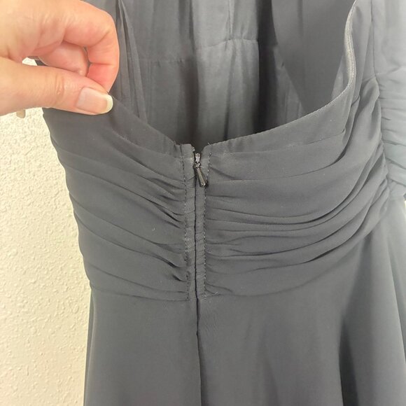 Bari Jay Black Halter Chiffon Mini Whimsigoth Dress Size 10 Party - Picture 6 of 8